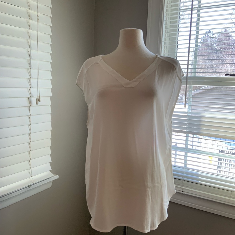 Chico's Classic White V-Neck Blouse